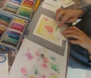 お花いっぱい★素敵なエステサロン様にて、パステル出張WS♡